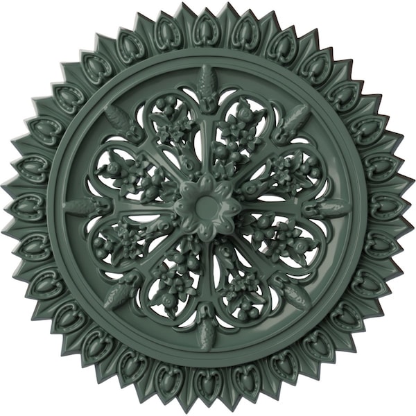 Ekena Millwork Lariah Ceiling Medallion (Fits Canopies up to 1 3/8"), 24 3/4"OD 1 3/8"ID x 3 1/4"P, Cloud Burst CM24LACBF - main